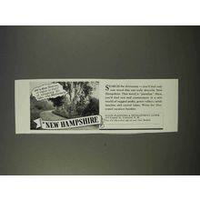 1941 New Hampshire Tourism Ad - Paradise