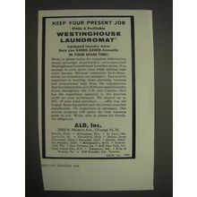 1959 ALD Inc. Westinghouse Laundromat Ad - Keep your present job