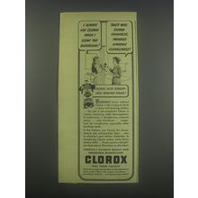 1947 Clorox Bleach Ad - I always use Clorox when I clean the bathroom