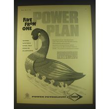 1963 Power Petroleum Ad - Five from one Power Plan