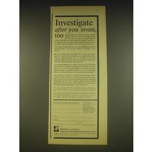 1963 Merrill Lynch Ad - Investigate after you invest, too