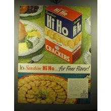 1949 Sunshine Hi Ho Crackers Ad - It's Sunshine Hi Ho.. For finer flavor