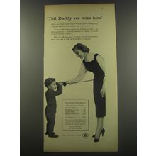 1956 Bell Telephone System Ad - Tell Daddy we miss him