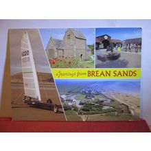 multiview, BREAN SANDS, Somerset. used postcard by J. Salmon #