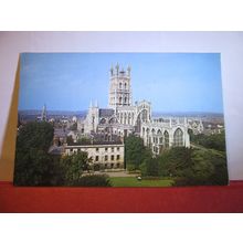 GLOUCESTER CATHEDRAL. used vintage postcard 1962 pm =