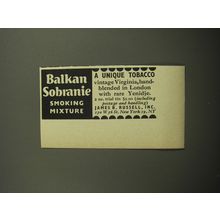 1957 Balkan Sobranie Smoking Mixture Ad - A Unique Tobacco