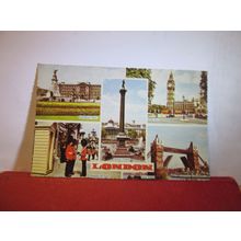 multiview, LONDON, used vintage postcard 1960 postmark =