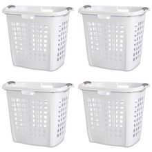 Set of 4 Heavy Duty Plastic Laundry Hamper Dirty Clothes Basket