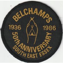 Scout Badge - Camp Site - Belchamps Essex 50 Years 1936/1986 (A1)