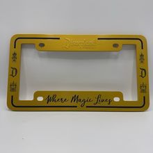 Disneyland Resort “Where Magic Lives” Gold Metal License Plate Frame Cover