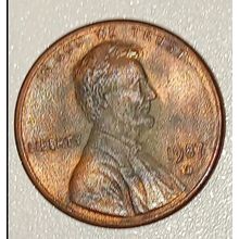 USA1987-D ERROR Lincoln Memorial Penny