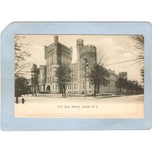 New York Buffalo 74th Regiment Armory Street Scene Intersection w/Part Of ~2780