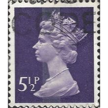 GB, Queen Elizabeth Machin, deep violet 1973, 5½p