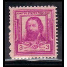 866 3c James Lowell Just Clears MNH KA2787