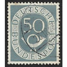 GERMANY 1952 Numeral-Posthorn 50pf Sc#681 - USED @M508