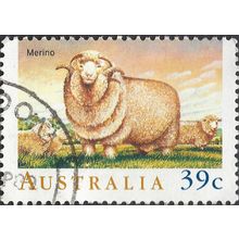AUSTRALIA, MAMMAL, Merino Sheep, pink-brown 1989, 39c