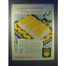 1955 Del Monte Peaches Ad - Cottage Cheese Salad