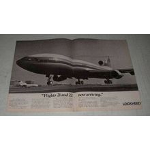 1969 Lockheed 1011 TriStar Plane Ad - Flights 21 and 22