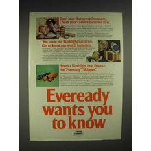 1976 Eveready Batteries Ad - Don't Lose That Moment