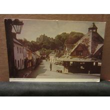 YARN MARKET and CASTLE, DUNSTER, SOMERSET unused vintage postcard by Jarrold =