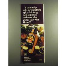 1973 Heinz 57 Steak Sauce Ad - If your recipe calls for something spicy, rich