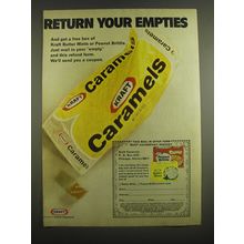 1973 Kraft Caramels Advertisement - Return your empties