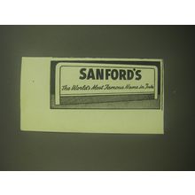 1945 Sanford's Ink Advertisement - The world's most famous name in inks