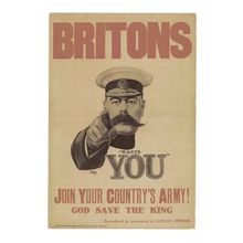 Britons Wants You WW1 War Poster Military Recruitment Postcard