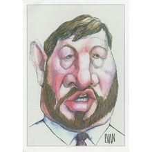 David Blunkett Comic Caricature Election 1997 Postcard