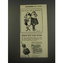 1956 Birds Eye Fish Bites Ad - Same old spat - GOP vs. Democrat?