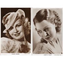 Great Garbo Loretta Young 2x Hollywood Film Postcard s