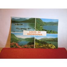 multiview, LAKES OF SNOWDONIA, WALES used postcard by Jarrold 1972 postmark =