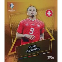 TOPPS European Championship Euro Noah Okafor - Gold Star Player Sticker!(SUI SP)