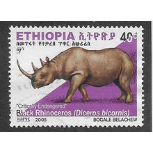 ETH 2005 40c 'BLACK RHINOCEROS' FINE USED (EBID70-396)