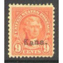 667 9c Thomas Jefferson Fine MHR B0113