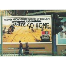 Yankee Go Home Rare USA Protest Poster Graffiti Advertising Postcard