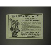 1910 Iszard-Warren Sterling Surveying Instruments Ad - The Reason