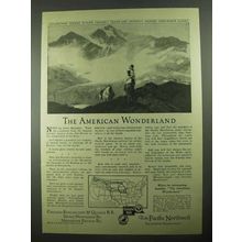 1923 Burlington, Great Northern, Northern Pacific RR Ad
