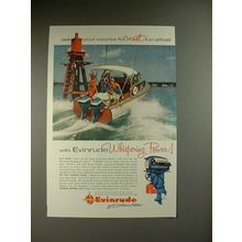 1956 Evinrude Big Twin Outboard Motor Ad - Whispering