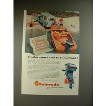 1956 Evinrude Sportwin Outboard Motor Ad - Fun Afloat