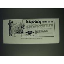 1958 Gray Line Bus Tour Ad - Go sight-seeing the Gray Line way