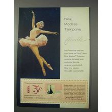 1959 Modess Tampons Ad - Flexible
