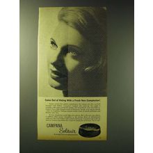 1963 Campana Solitair Makeup Ad - Come out of hiding with a fresh new complexion