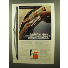 1977 Fram Wiper Blades Ad - Don't Need Pair of Pliers