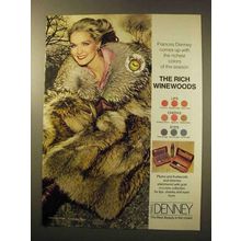 1977 Frances Denney Rich Winewoods Makeup Ad