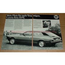 1979 2pg Lancia Beta HPE Car Ad, in German - NICE!!