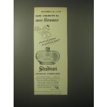 1948 Prince Matchabelli Stradivari Cologne Parfumee Advertisement
