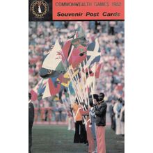 Brisbane Australia Flags 1982 Commonwealth Games Postcard