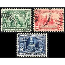 328-30, Used 1-5¢ Nice Clean - Well Centered Set ** Stuart Katz