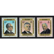 Gibraltar Europa Personalities 3v 1980 MNH SG#433-435 Sc#390-392